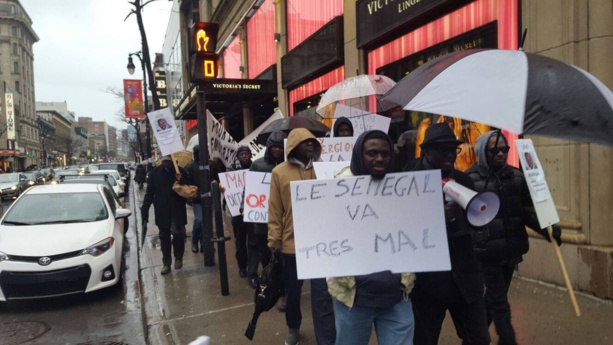 Les Sénégalais de Montréal ont aussi marché pour dénoncer le régime du président Sall