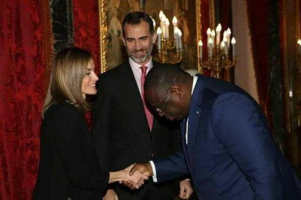 Le président Sall avec le Roi et la Reine d'Espagne