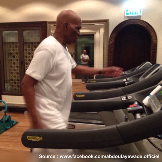 Le président dans la salle de sport Le président dans la salle de sport