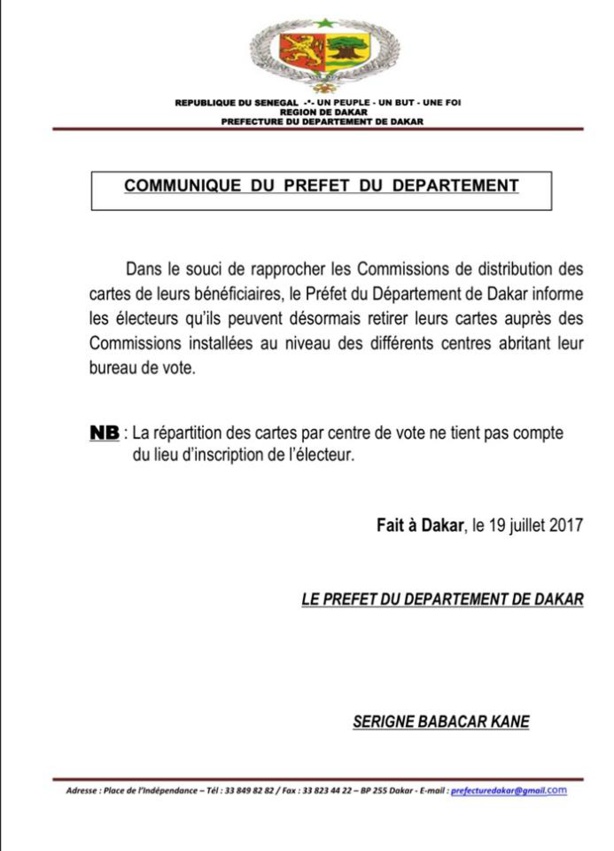 Des commissions installées dans les centres de vote pour le retrait des cartes Des commissions installées dans les centres de vote pour le retrait des cartes