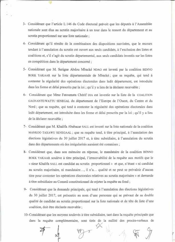 Le Conseil Constitutionnel valide les résultats du scrutin Le Conseil Constitutionnel valide les résultats du scrutin