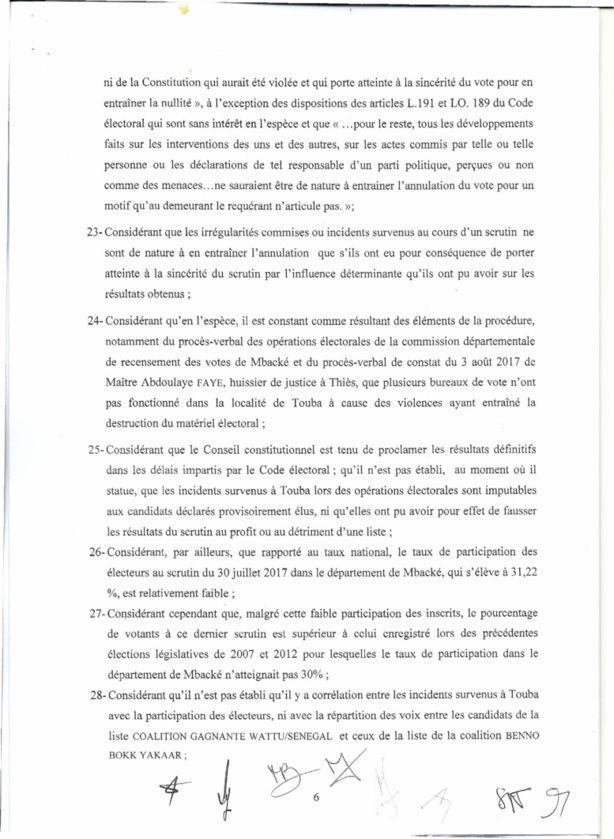 Le Conseil Constitutionnel valide les résultats du scrutin Le Conseil Constitutionnel valide les résultats du scrutin