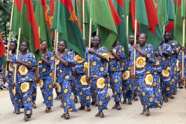 Commémoration du second anniversaire de la révolution à Ouagadougou, le 4 août 1985. Commémoration du second anniversaire de la révolution à Ouagadougou, le 4 août 1985.