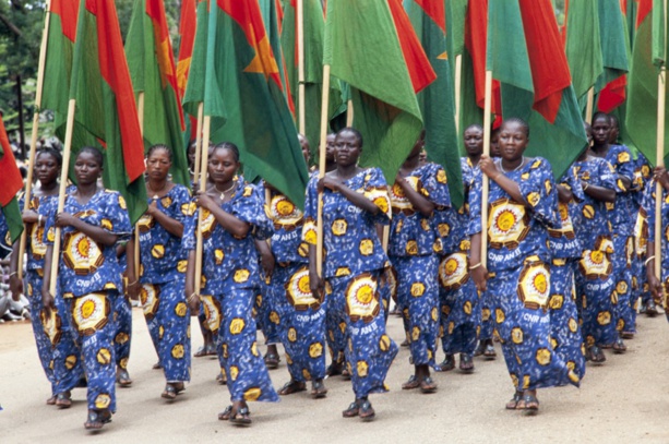 Commémoration du second anniversaire de la révolution à Ouagadougou, le 4 août 1985.