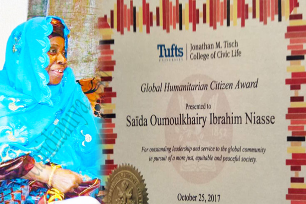 Université Tufts de Boston : Zeyda Oumoul Khairy Niasse lauréate du Grand Prix "Global Humanitaire Citoyen"