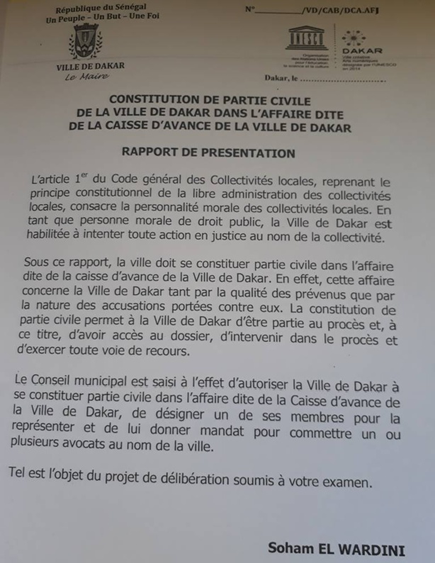 Procès Khalifa Sall : La ville de Dakar se constitue partie civile