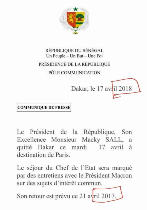 Encore une bourde de El Hadji Kassé