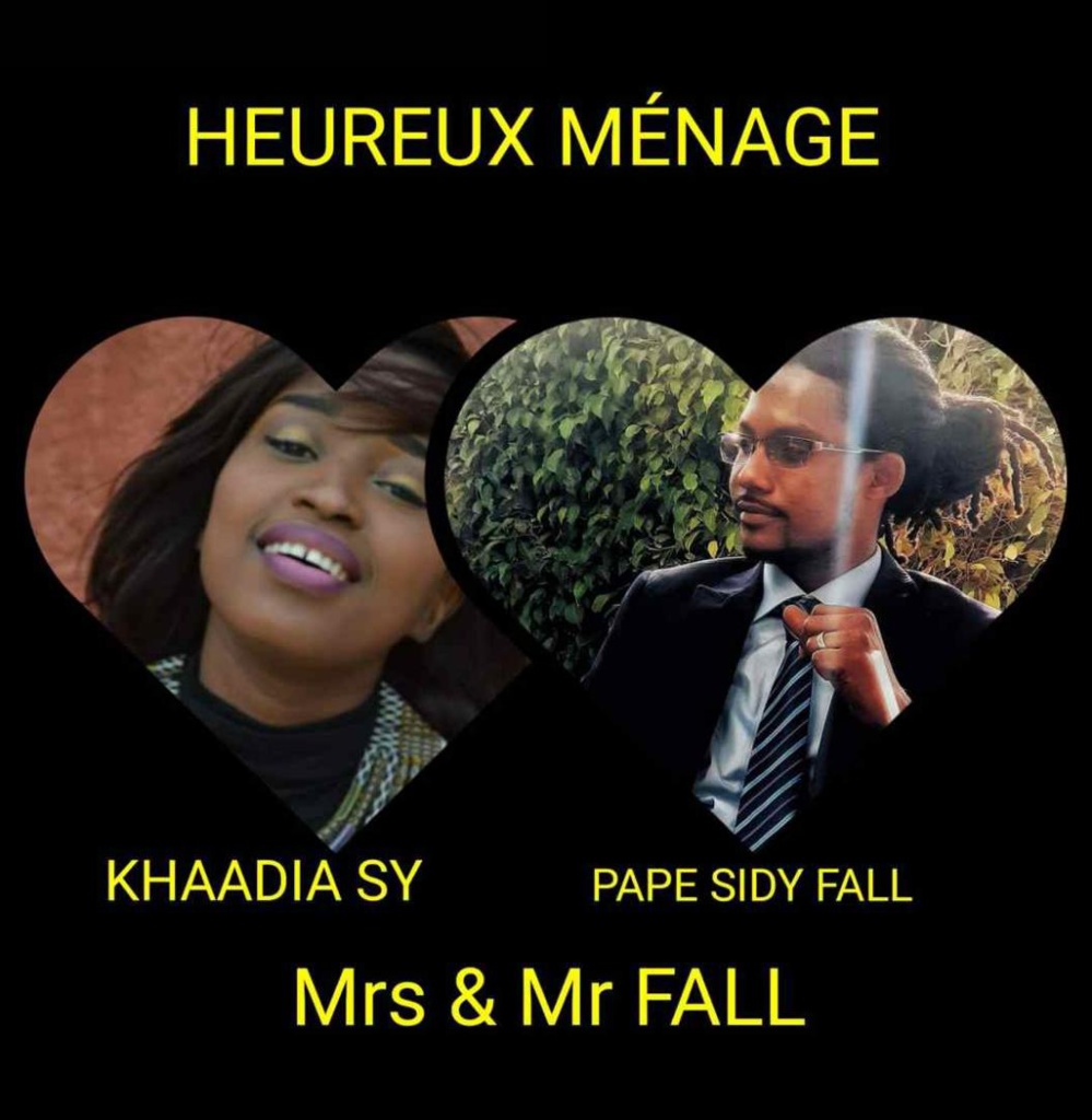 Pape Sidy Fall épouse sa collègue Khaadia Sy Pape Sidy Fall épouse sa collègue Khaadia Sy