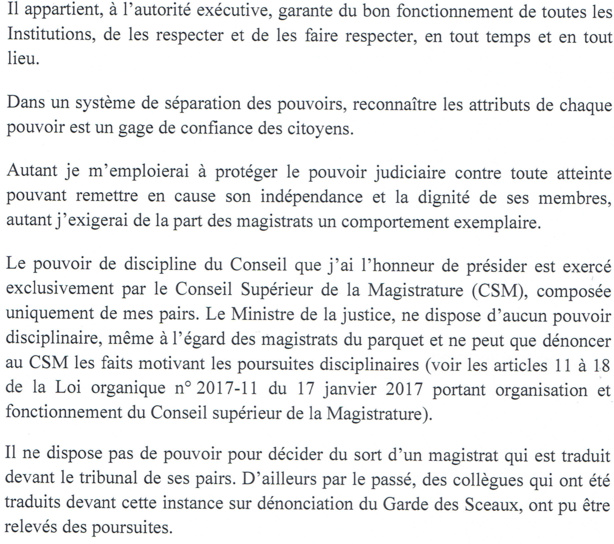 Crêpage de chignons dans la justice : le premier Président de la Cour suprême hausse le ton Crêpage de chignons dans la justice : le premier Président de la Cour suprême hausse le ton