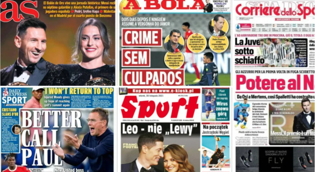 Ballon d'Or : La presse internationale banalise le 7e sacre de Lionel Messi Ballon d'Or : La presse internationale banalise le 7e sacre de Lionel Messi