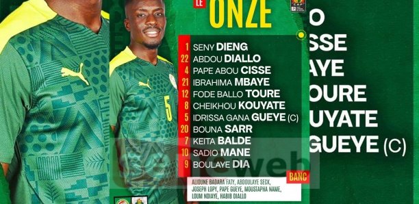 Sénégal vs Zimbabwe : Le onze de départ des Lions