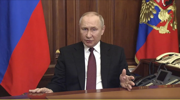 Comment Vladimir Poutine a annoncé l'intervention militaire russe à la télévision
