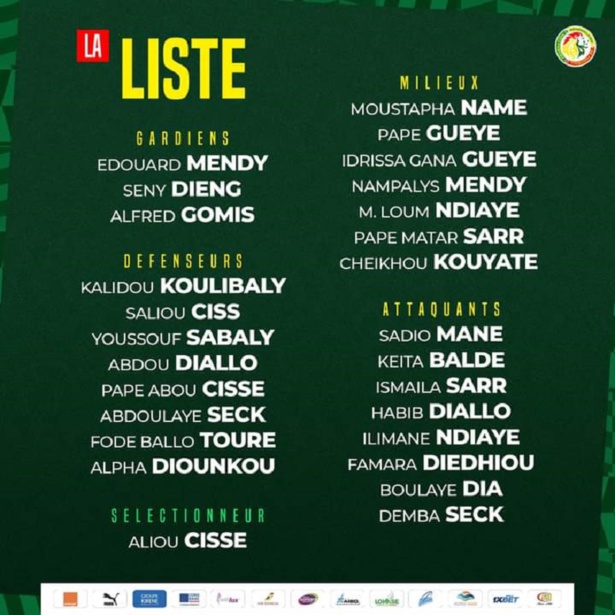 Eliminatoire CAN 2023 : 26 Lions convoqués, Demba Seck et Illiman Ndiaye la surprise du chef Eliminatoire CAN 2023 : 26 Lions convoqués, Demba Seck et Illiman Ndiaye la surprise du chef