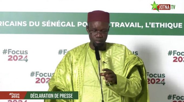 Ousmane Sonko : "Je suis candidat aux élections présidentielles de 2024"