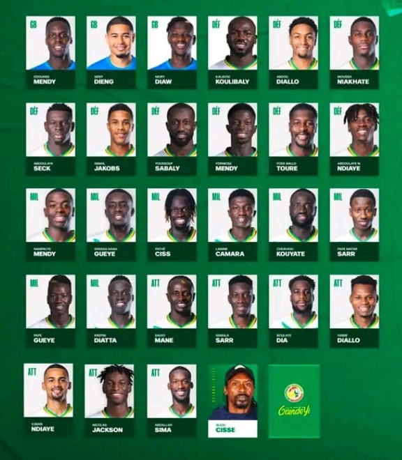 Aliou Cissé dévoile la liste des 27 joueurs sélectionnés pour la CAN