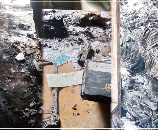 Un incendie ravage le CEM de Diouloulou Un incendie ravage le CEM de Diouloulou