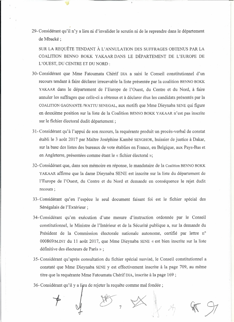 Le Conseil Constitutionnel valide les résultats du scrutin
