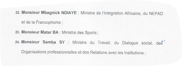 Voici la liste du gouvernement Dionne II