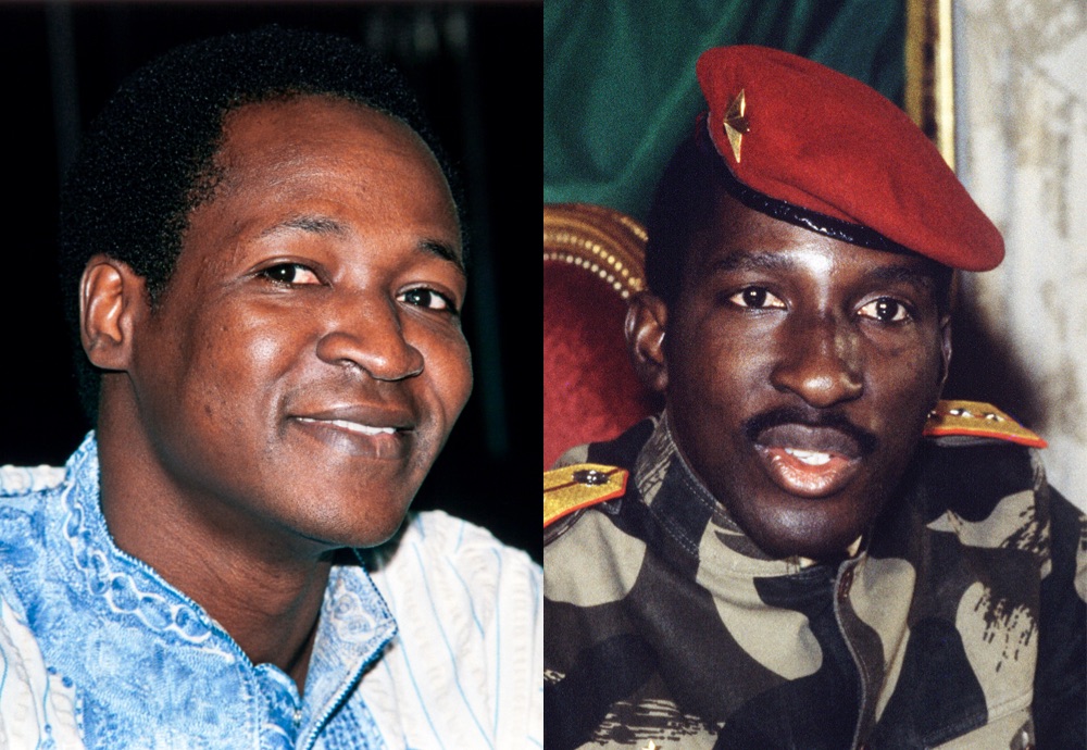 Blaise Compaoré (g) et Thomas Sankara (d). © Pascal Guyot / AFP – Pascal George / AFP