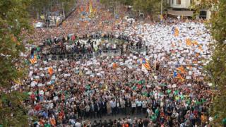 Espagne : Les indépendantistes catalans dans la rue