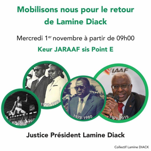 Rassemblement du collectif pour Lamine DIACK ce mercredi 1er novembre