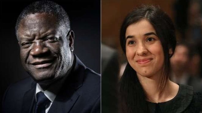 Denis Mukwege et Nadia Murad Prix Nobel de la Paix