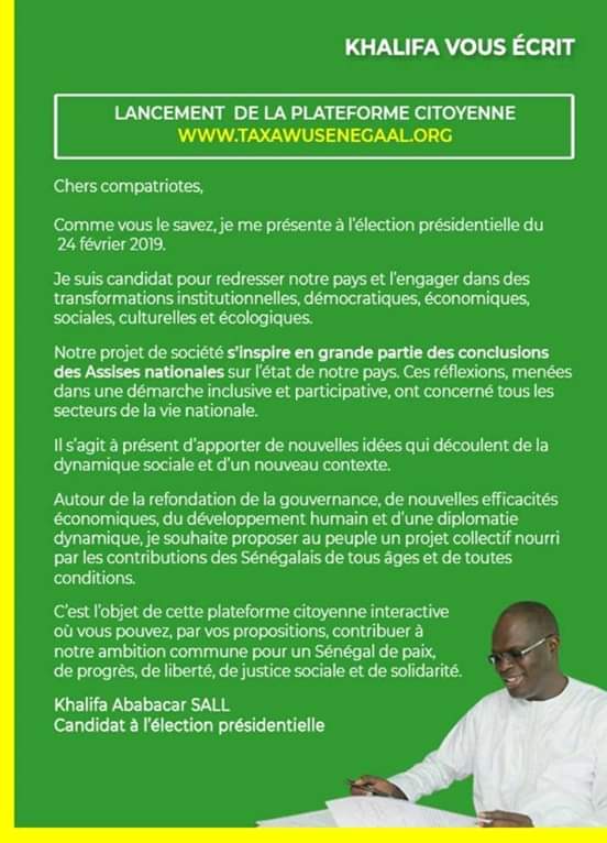 De Rebeuss, Khalifa Sall décline ses ambitions présidentielles