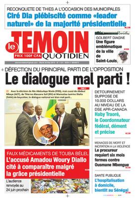 La Une des quotidiens