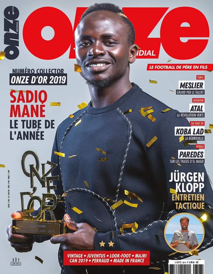 Onze d’or 2019 : Sadio Mané, lauréat du trophée du meilleur joueur
