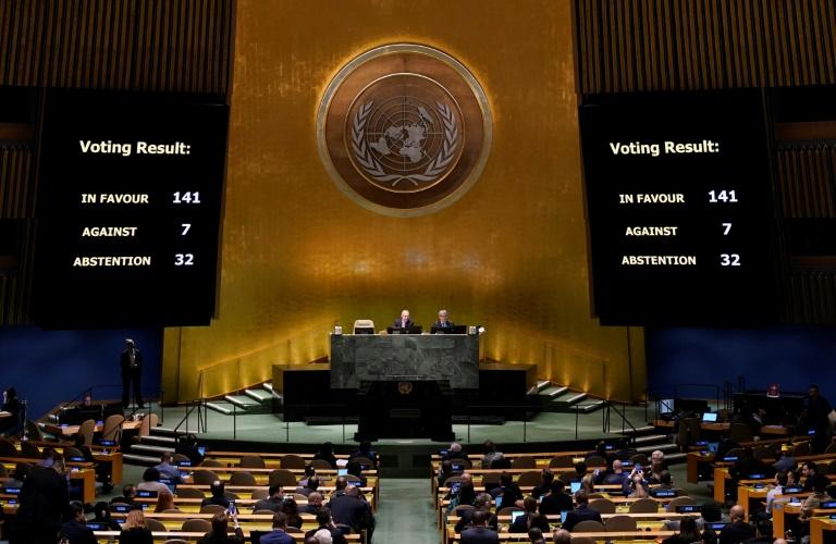 Majorité "écrasante" à l'Assemblée générale de l'ONU pour exiger le retrait russe d'Ukraine