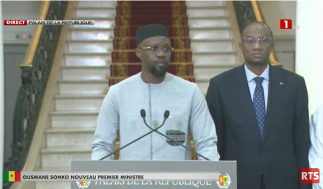Ousmane Sonko nommé Premier ministre du Sénégal