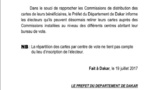Des commissions installées dans les centres de vote pour le retrait des cartes