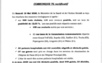 Covid-19 : samedi 16 mai : 116 cas de contamination, 59 patients guéris