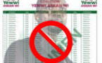 Législative 2022 : le spécimen de Yewwi Askan Wi sans la photo de Sonko